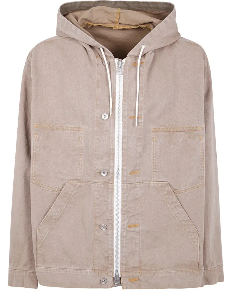 Sacai Klassische Jeansjacke - Nude Nude