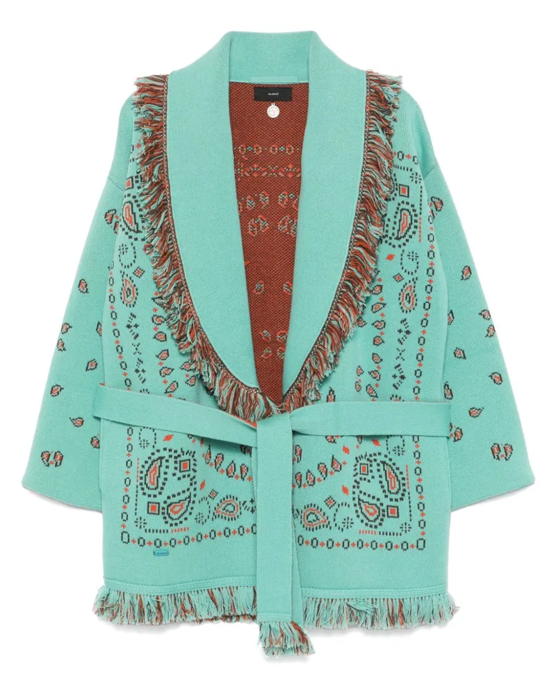 Alanui Cardigan mit Bandana-Jacquardmuster - Grün Grün