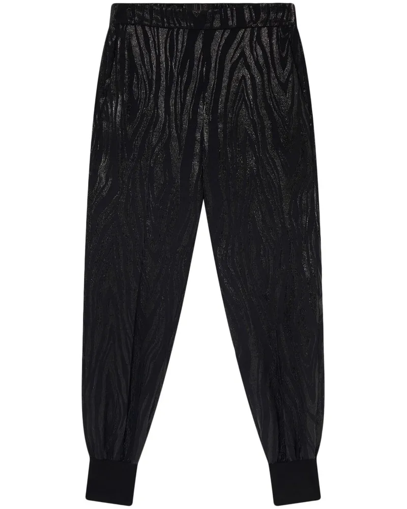 Stella McCartney Tapered-Hose mit Holzeffekt - Schwarz Schwarz