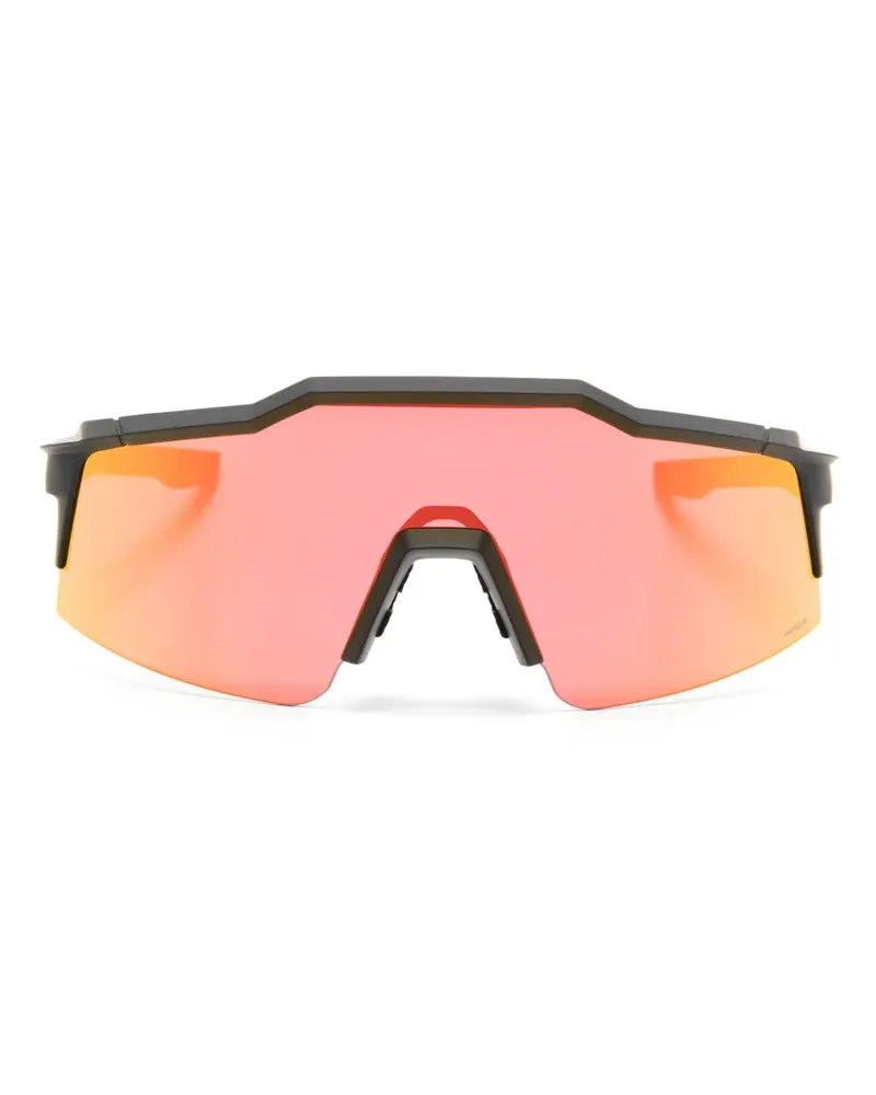 100% Eyewear Speedcraft Sonnenbrille mit Oversized-Gestell - Schwarz Schwarz