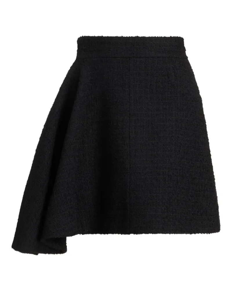 Patou Asymmetrischer Tweed-Rock - Schwarz Schwarz