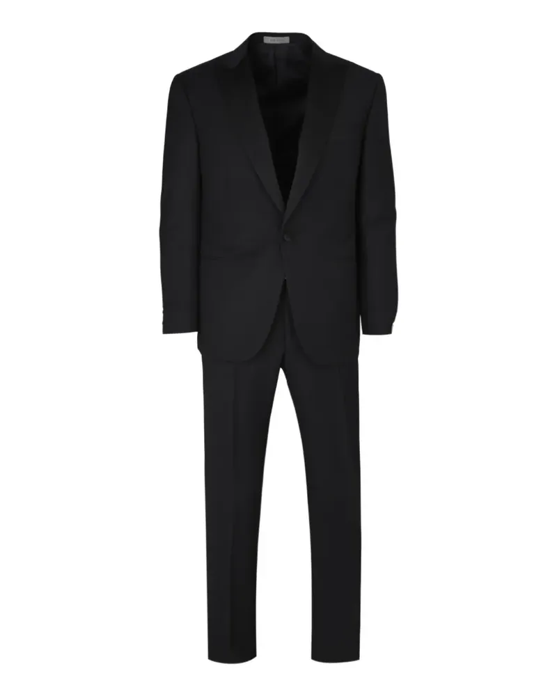 Corneliani Anzug mit steigendem Revers - Schwarz Schwarz