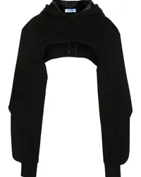 Thierry Mugler Hoodie mit Ballonärmeln Schwarz