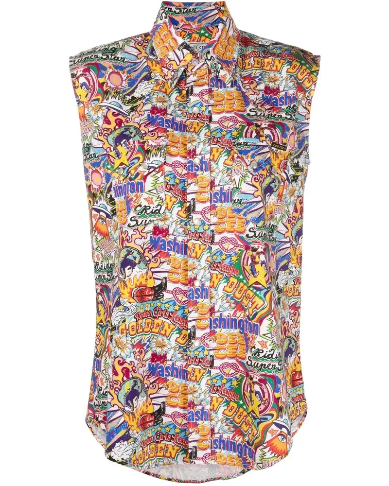 WASHINGTON DEE CEE Top mit grafischem Print - Weiß Weiß