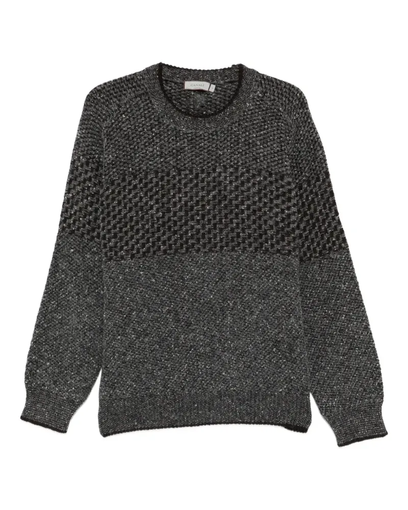 Canali Pullover mit Rundhalsausschnitt - Grau Grau