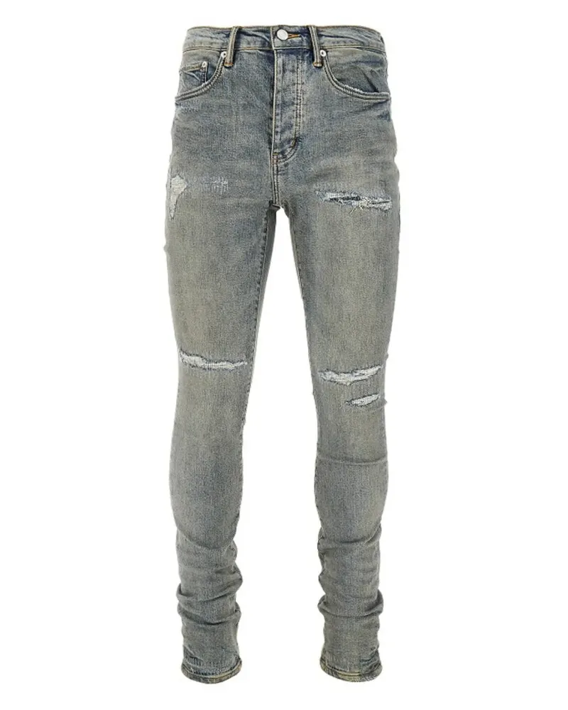 PURPLE BRAND P001 Jeans im Distressed-Look - Blau Blau