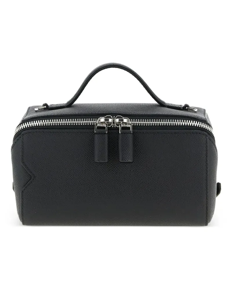 Valextra Tote Bag mit V-Linie - Schwarz Schwarz