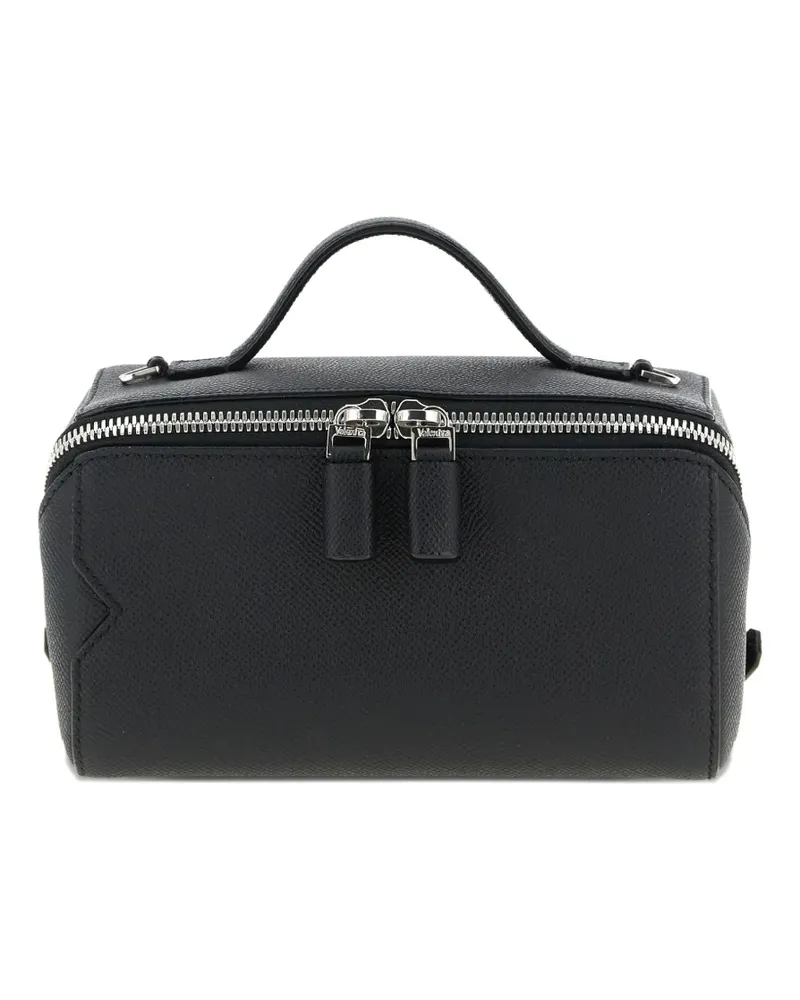 Valextra Tote Bag mit V-Linie - Schwarz Schwarz