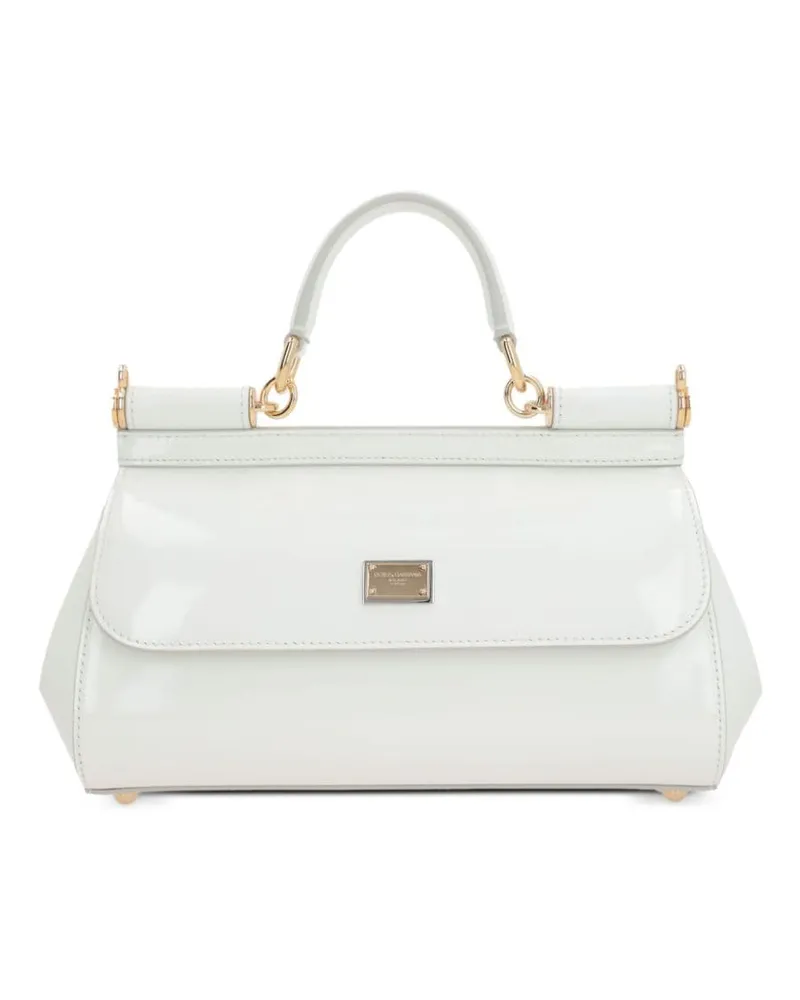 Dolce & Gabbana Mittelgroße Elongated Sicily Tote Bag - Weiß Weiß