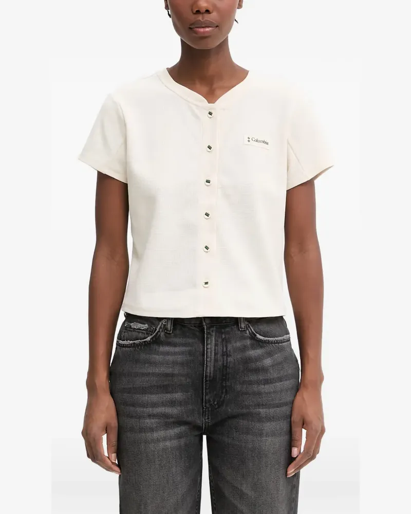 Columbia Sportswear Company T-Shirt in Waffelstrick mit Logo-Patch - Nude Nude