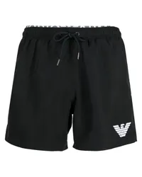 Emporio Armani Badeshorts mit Kordelzug Schwarz