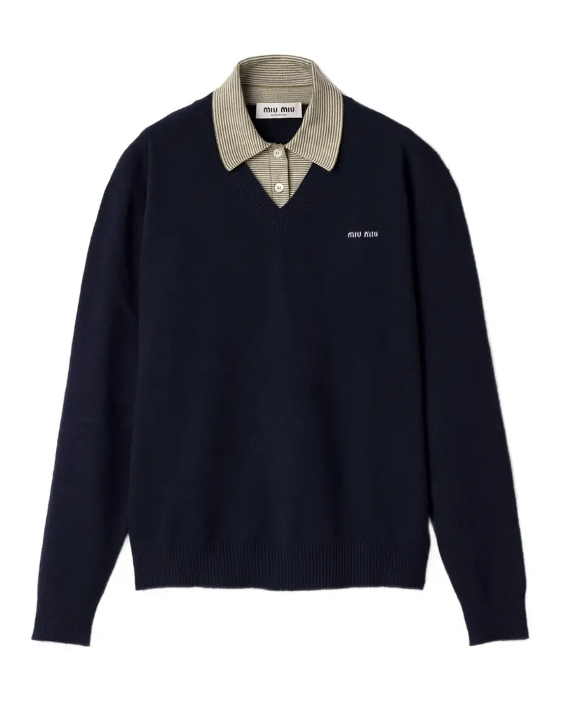 Miu Miu Pullover aus Wolle und Kaschmir - Blau Blau
