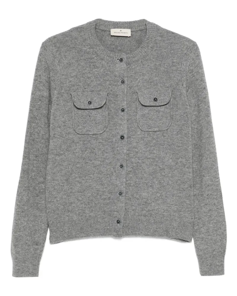 Bruno Manetti double-pocket wool cardigan - Grau Grau