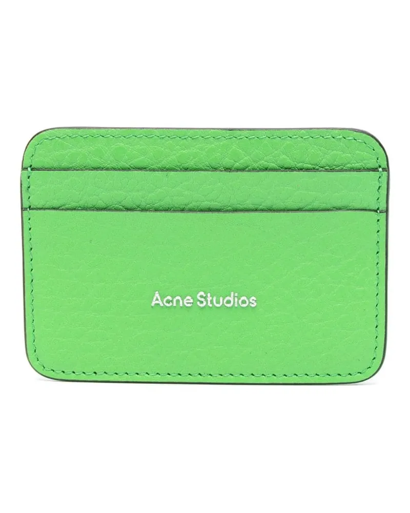 Acne Studios Kartenetui mit Logo-Print - Grün Grün