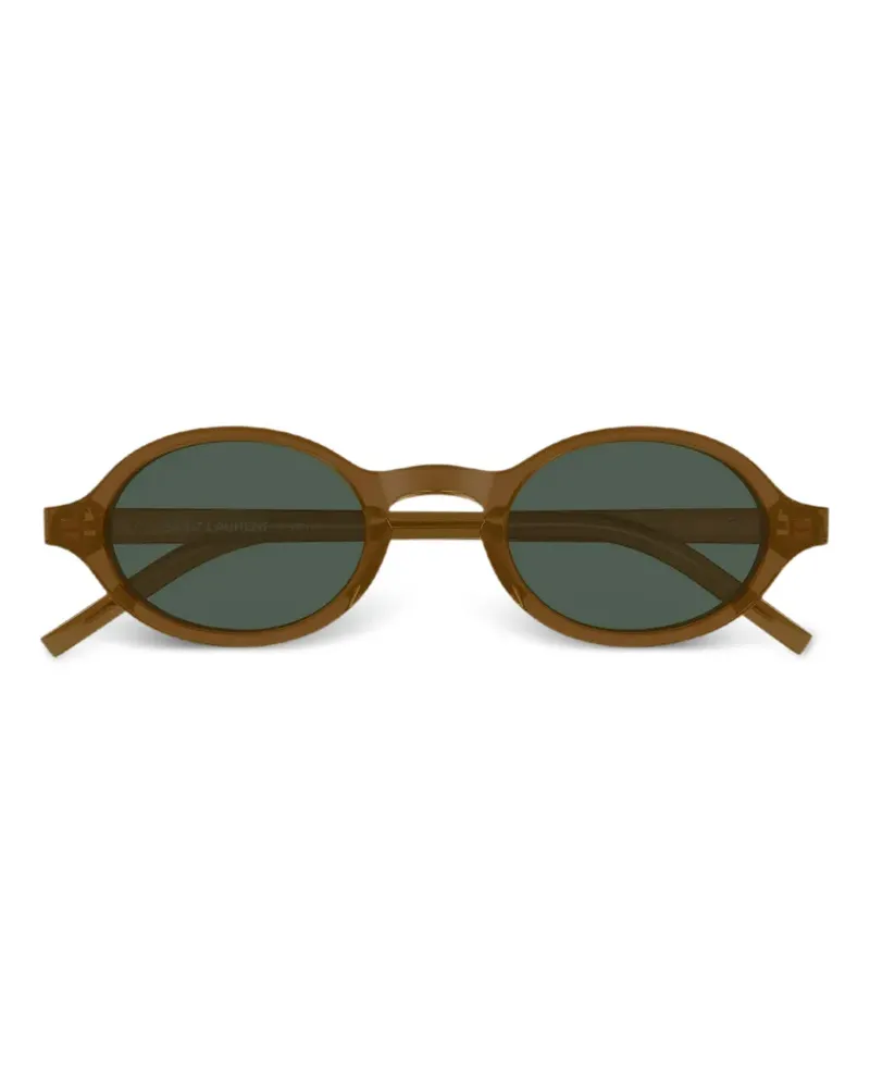 Saint Laurent oval-frame sunglasses - Braun Braun