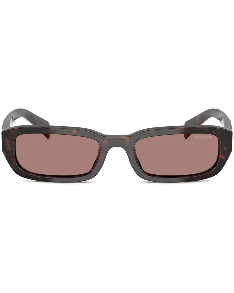 Prada Sonnenbrille mit eckigem Gestell - Braun Braun