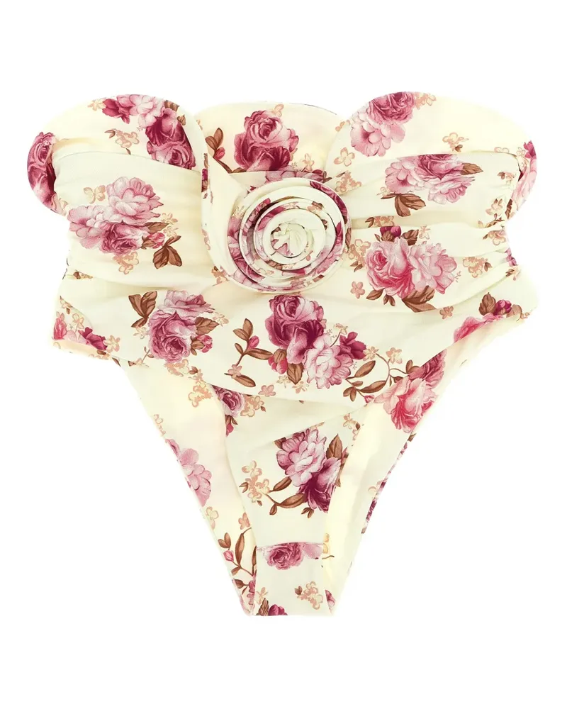 Magda Butrym floral-print bikini bottoms - Nude Nude