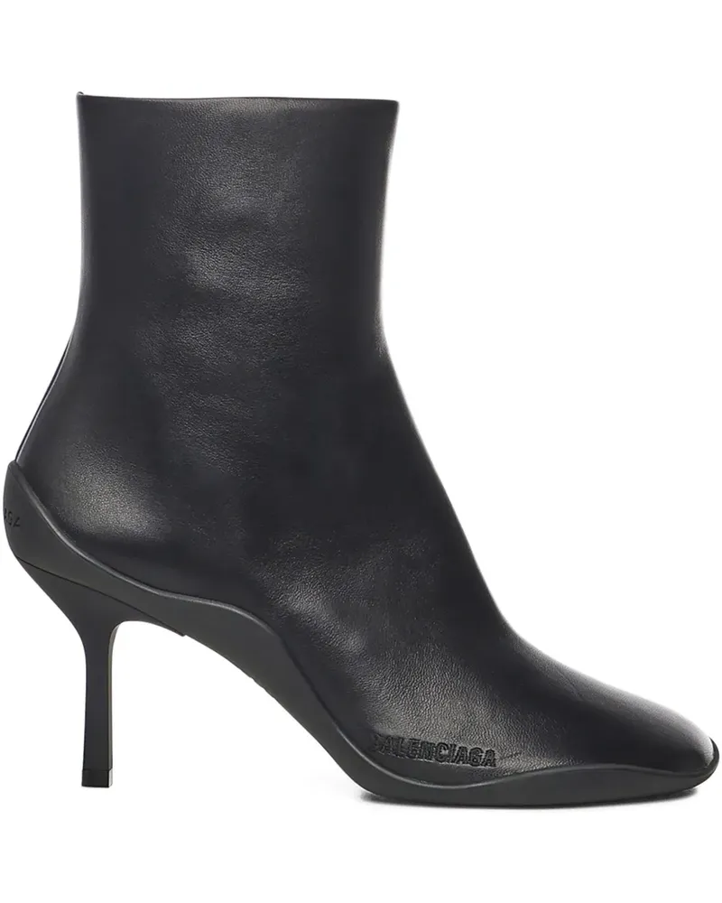 Balenciaga Stiefel mit runder Kappe 80mm - Schwarz Schwarz