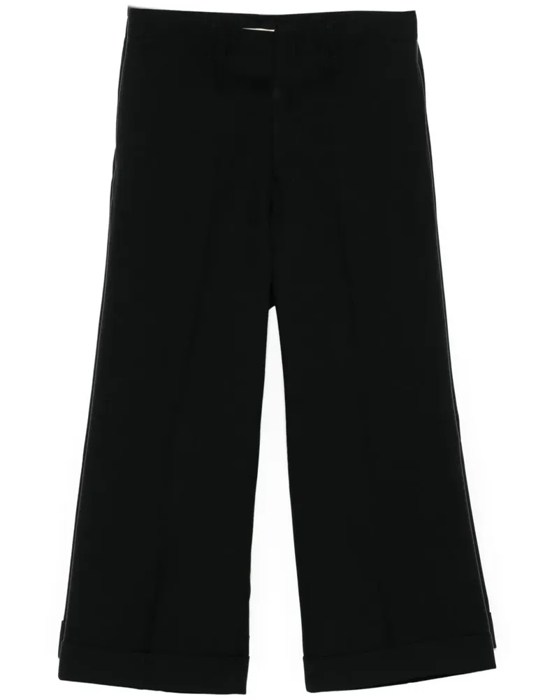 Random Identities Klassische Cropped-Hose - Schwarz Schwarz