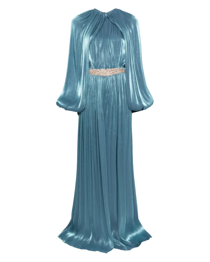COSTARELLOS Verziertes Jazmin Maxikleid mit Falten - Blau Blau