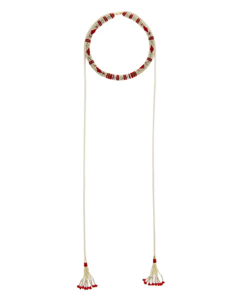 Isabel Marant Nina Halskette mit Perlen - Nude Nude