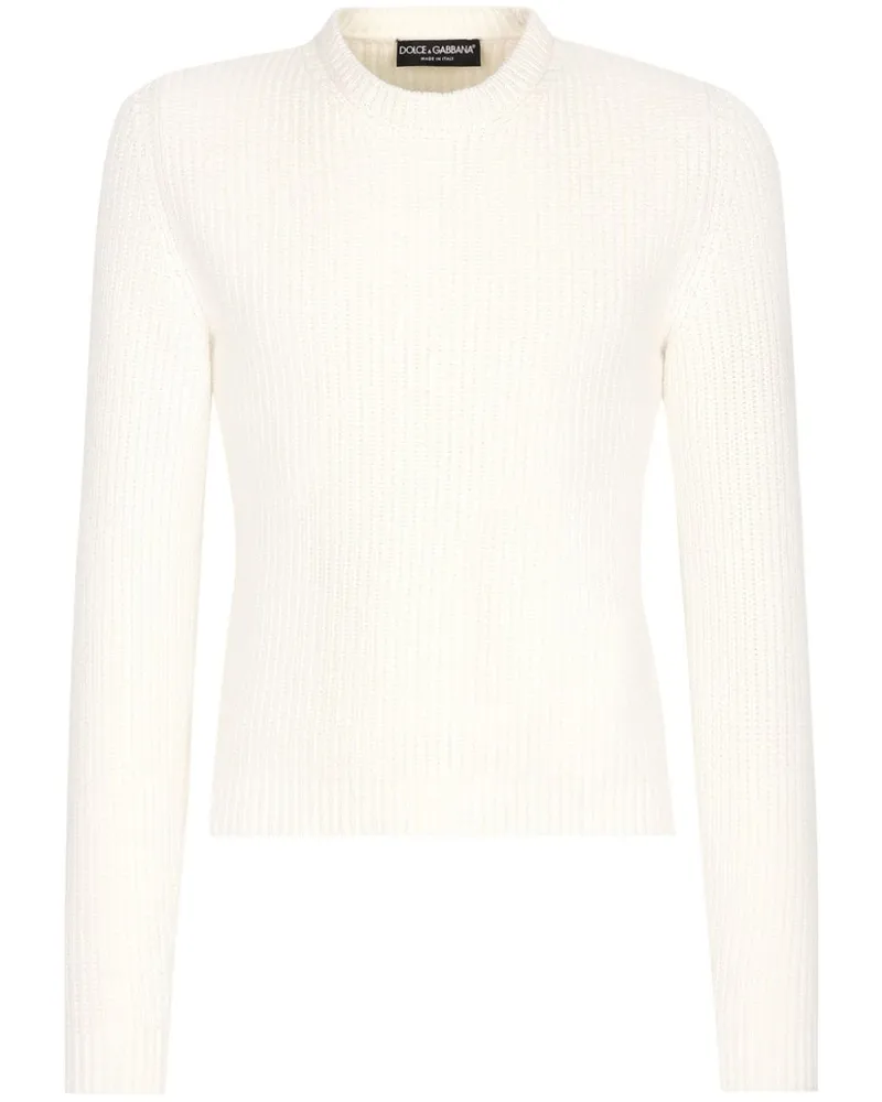 Dolce & Gabbana Pullover mit rundem Ausschnitt - Weiß Weiß