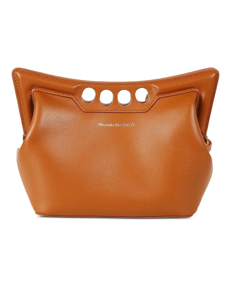 Alexander McQueen Mini-Tasche mit Cut-Out - Braun Braun