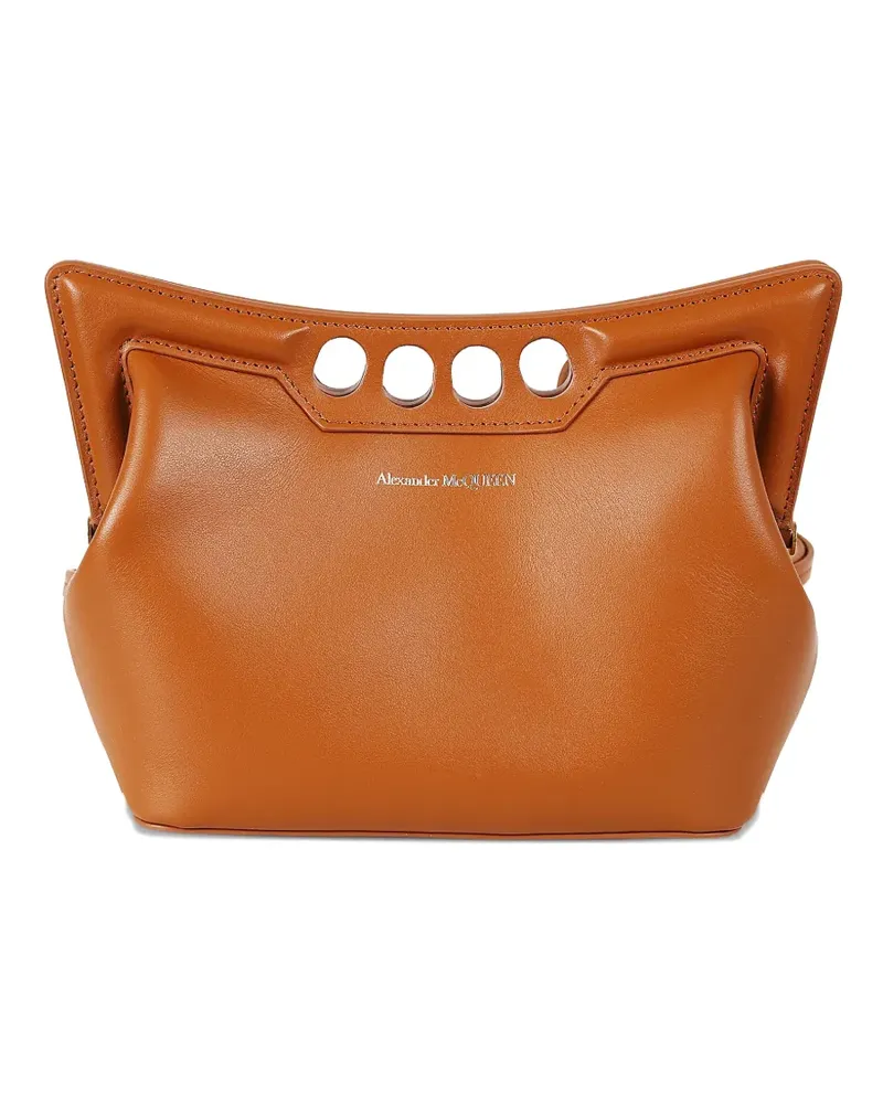 Alexander McQueen cutout leather mini bag - Braun Braun