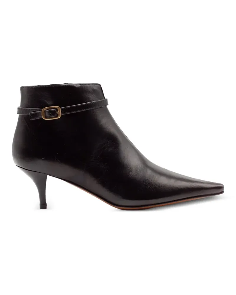 FESTA Milano buckle-strap pointed-toe ankle boots - Schwarz Schwarz