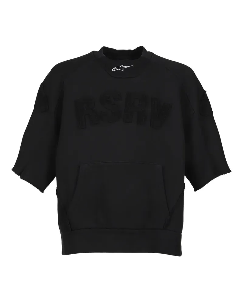Alpinestars logo-embroidered raw-edge T-shirt - Schwarz Schwarz