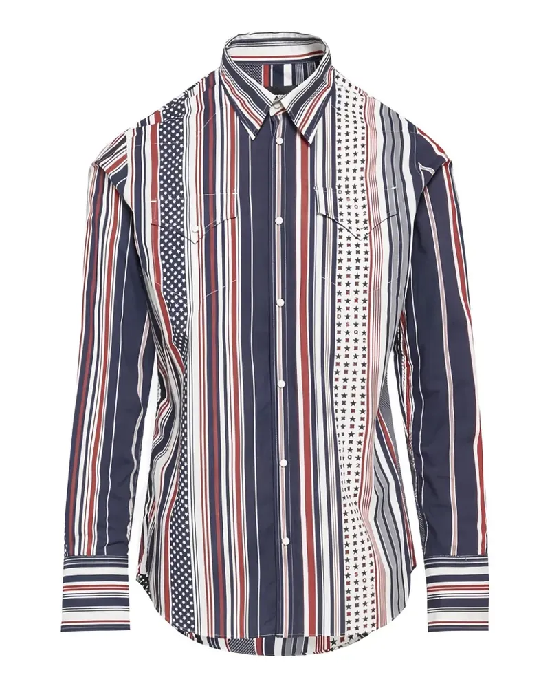 Dsquared2 Gestreiftes Hemd - Blau Blau