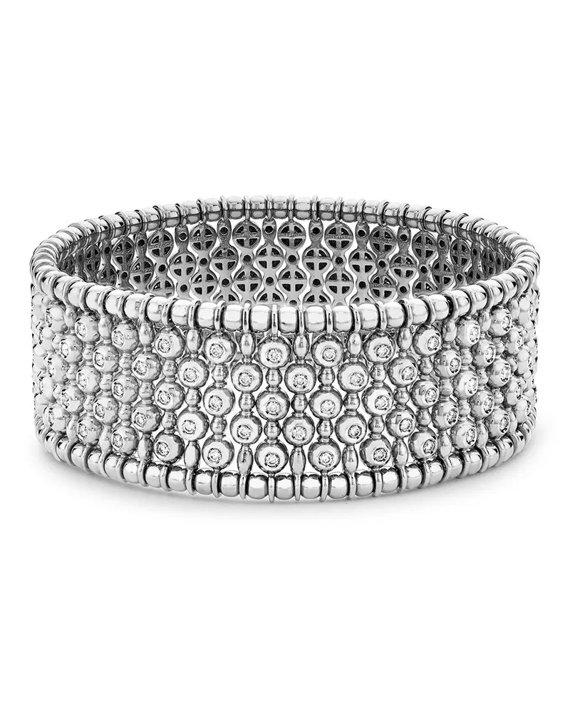 Pragnell 18kt Weißgoldarmreif mit Diamanten - Silber Silber