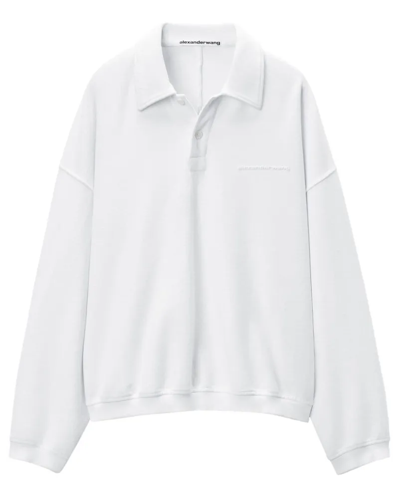 Alexander Wang Poloshirt mit Logo-Prägung - Weiß Weiß