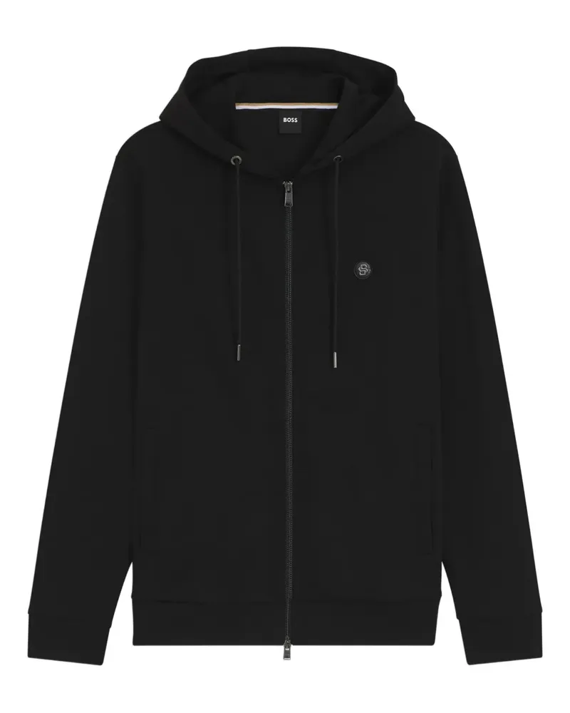 HUGO BOSS Kapuzenjacke mit Reißverschluss - Schwarz Schwarz