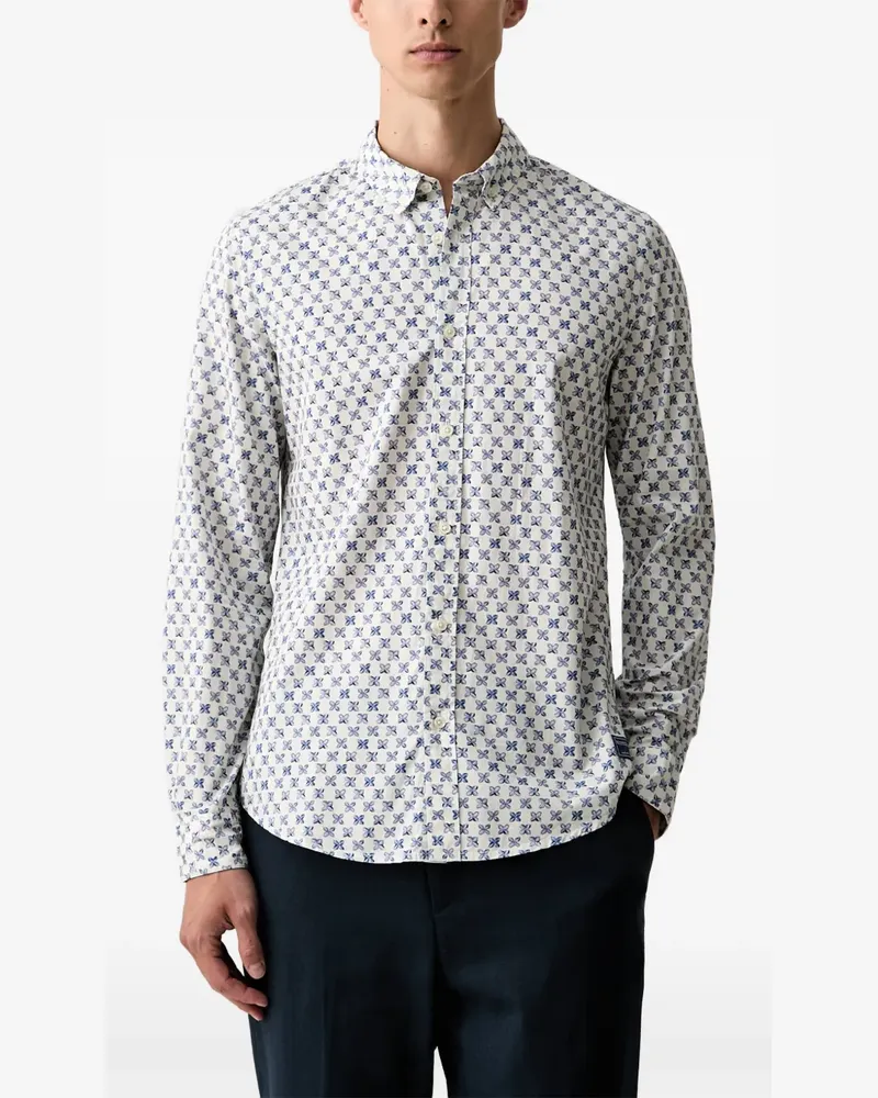 Scotch&Soda Hemd mit Mikro-Print - Weiß Weiß