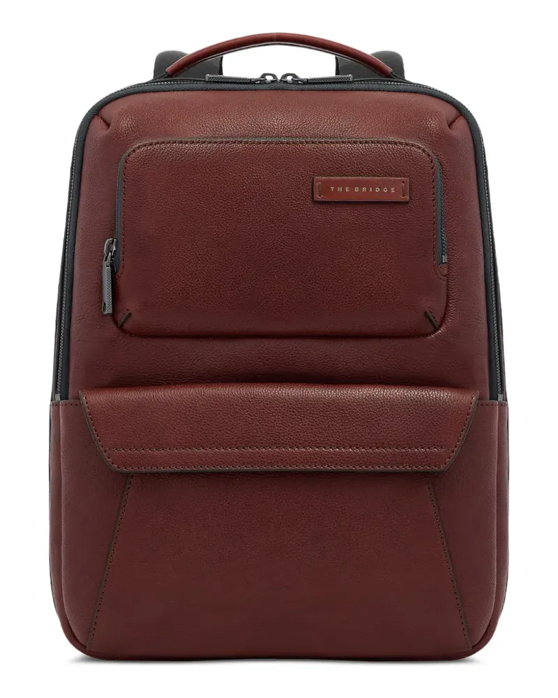 The Bridge leather zip-pocket backpack - Braun Braun