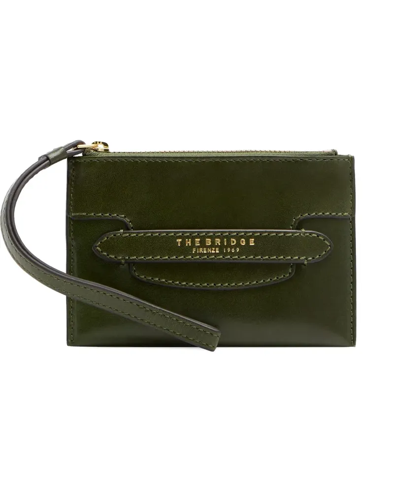 The Bridge Lucrezia logo-plaque leather pouch bag - Grün Grün