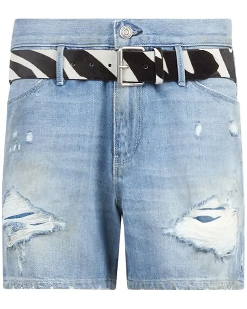 RTA Pierce Distressed-Jeansshorts - Blau Blau