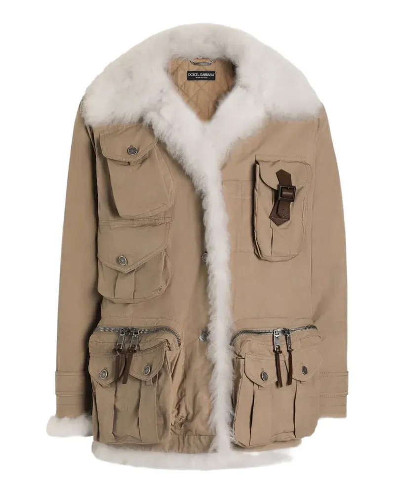 Dolce & Gabbana Gewachste Jacke - Nude Nude