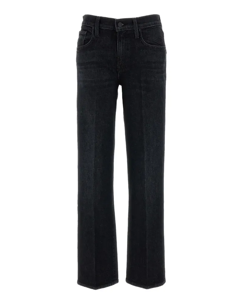 Mother pressed-crease straight-leg jeans - Schwarz Schwarz