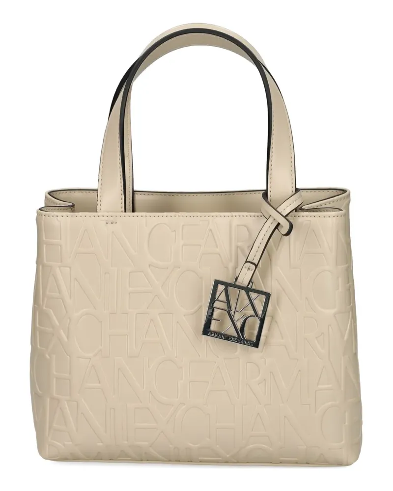 Armani Exchange Shopper mit Monogrammmuster - Nude Nude