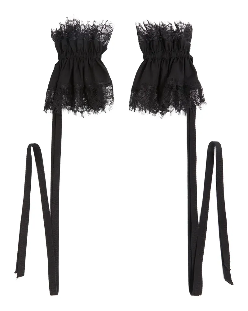 Ann Demeulemeester Birte Bündchen mit Spitzenrüschen - Schwarz Schwarz