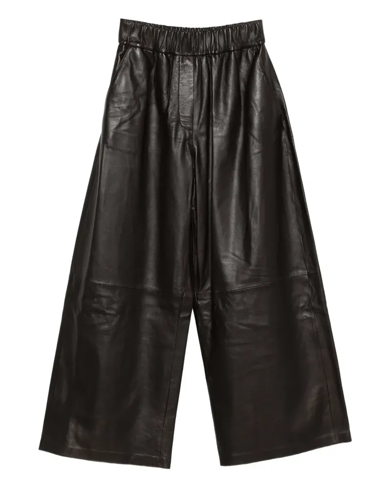 Arma Solia Lederhose mit elastischem Bund - Braun Braun