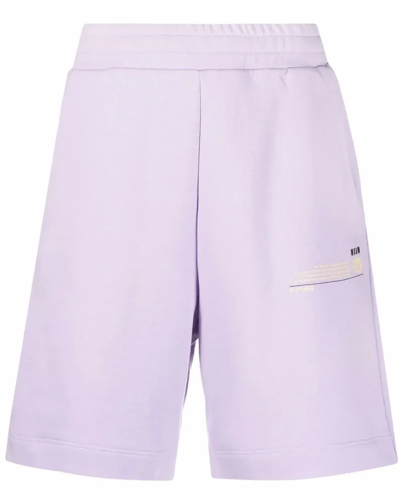 MSGM Joggingshorts mit Logo-Patch - Rosa Rosa