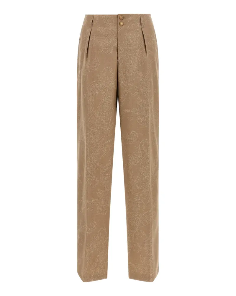 Etro Jacquard-Hose mit Paisleymuster - Nude Nude