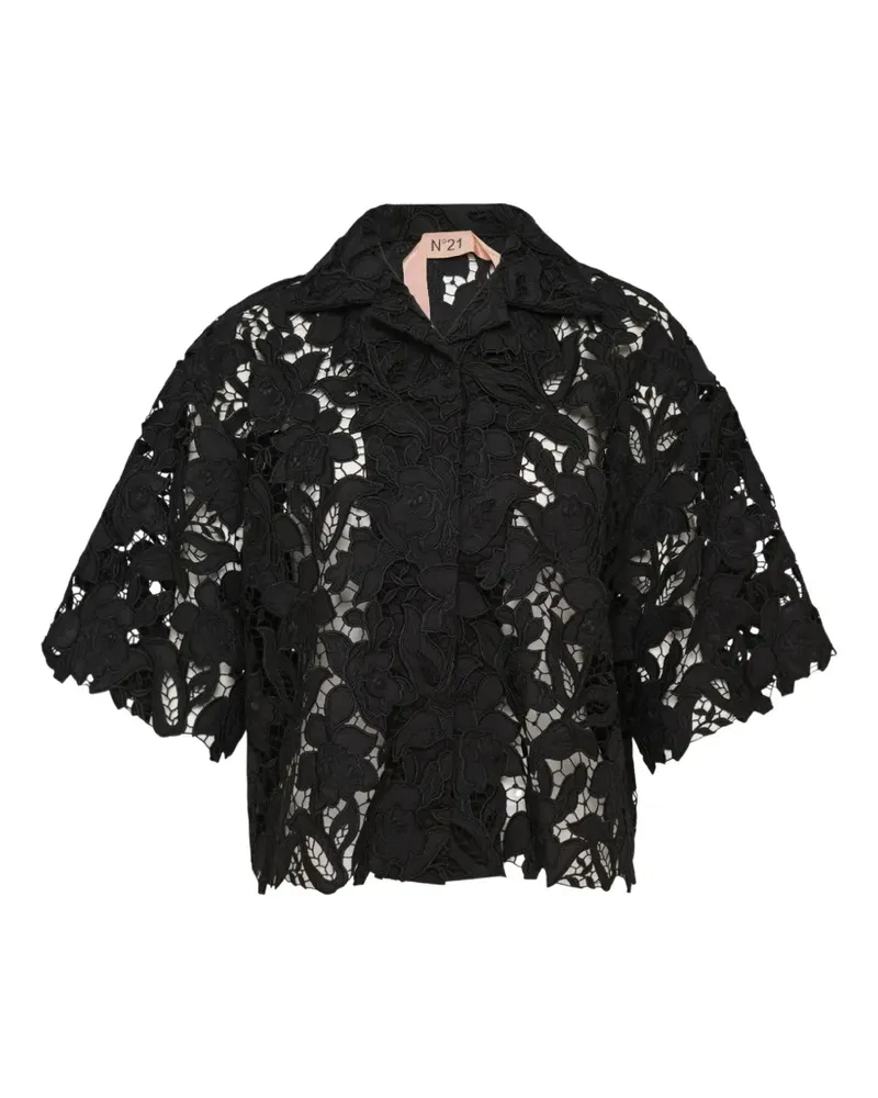 N° 21 floral-lace blouse - Schwarz Schwarz