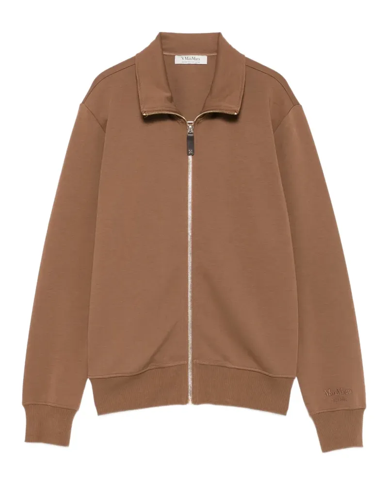 Max Mara Max Mara Sweatshirtjacke mit Stehkragen - Braun Braun