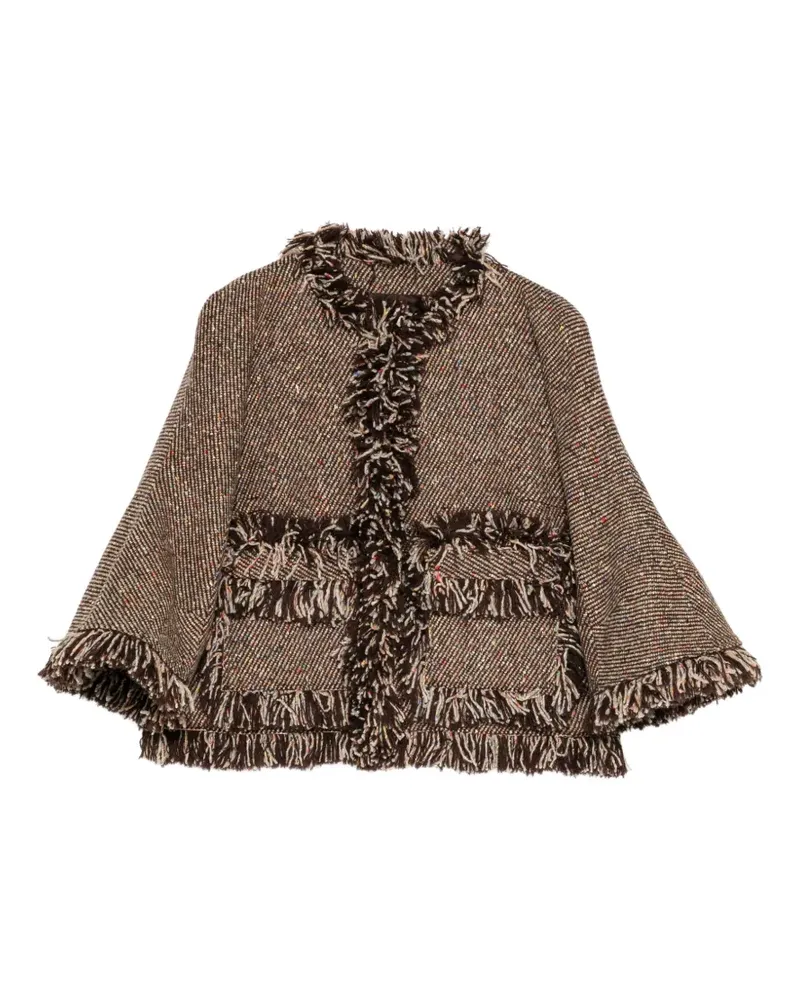 Sacai Nep Tweed-Jacke - Nude Nude