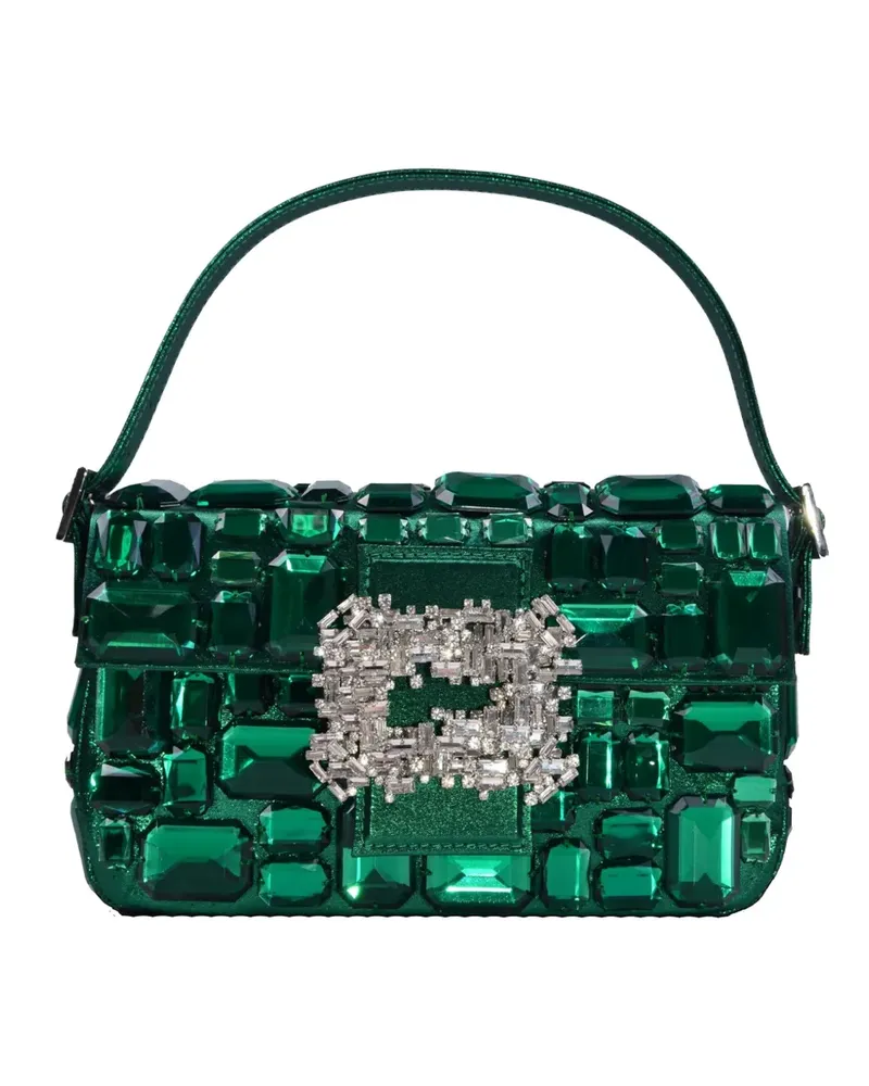 GEDEBE stone-embellished buckle tote bag - Grün Grün