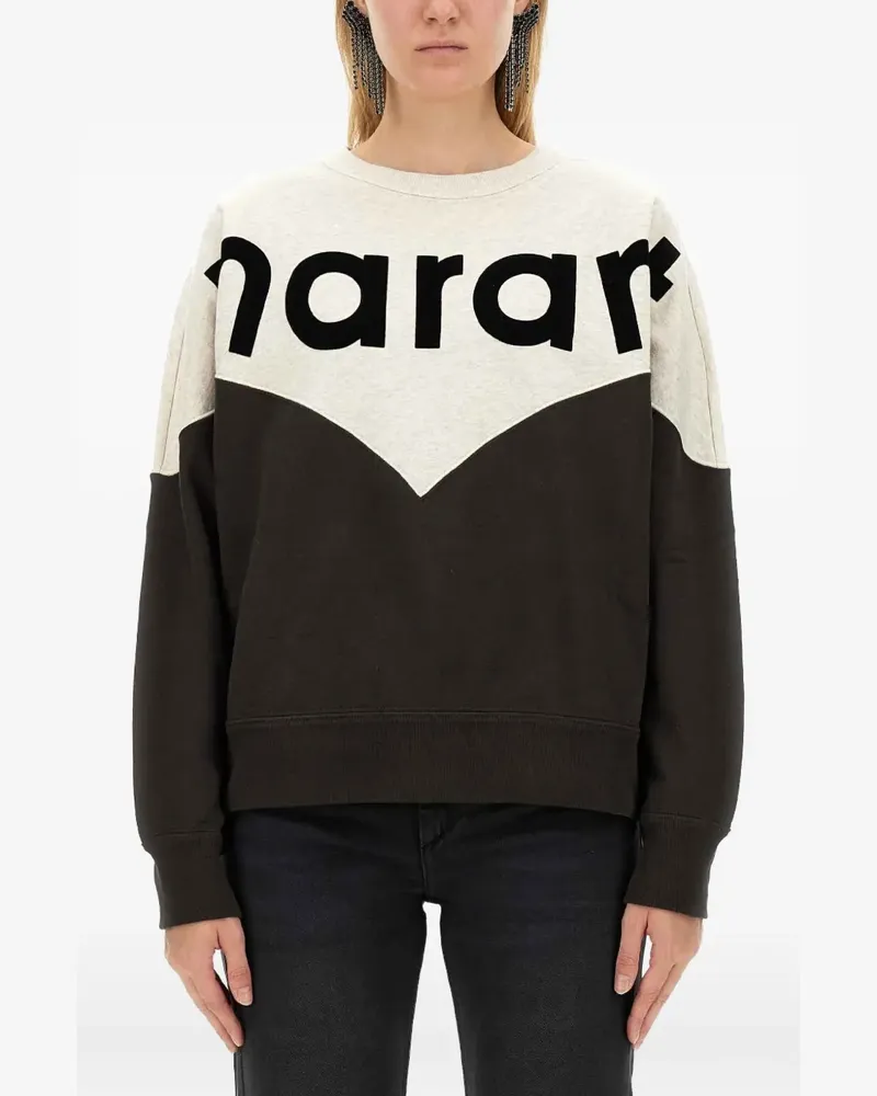 Isabel Marant Houston two-tone logo sweater - Schwarz Schwarz